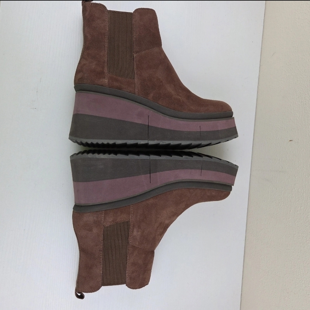 Women's NakedFeet‎ Naked Feet Guild Chelsea Leather Platform Sole Boots Sz 11 - Picture 10 of 11